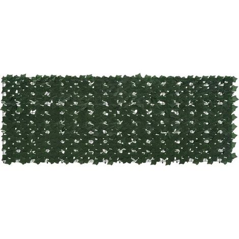 Paravent de balcon, motif de feuilles vert foncé, 200 x 75 cm (1/5)