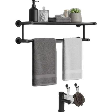 Porte-serviettes, Acier inoxydable robuste, Design minimaliste, vert armée (1/2)