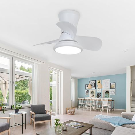 Ventilateur Plafonnier Silencieux avec Lumière LED Dimmable et Moteur DC-Blanc (1/5)