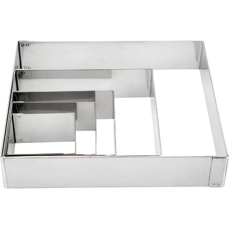 Lacor 68460- Stampo Anello Quadrato 6x6 cm, Inox