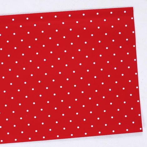 Sachet en papier nacré rouge à pois blancs 20x35 cm, paquet de 50 (lot de 3)