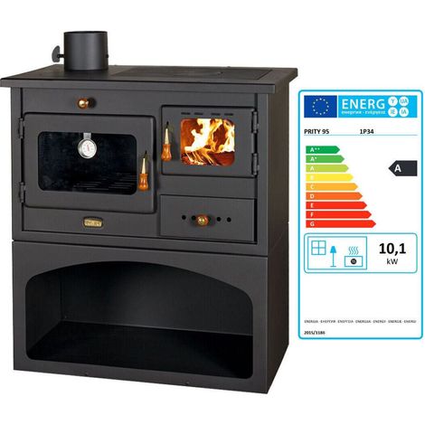 Cucina a Legna con Forno Prity 1P34 10.1 kW – Uscita Fumi a Sinistra (1/4)