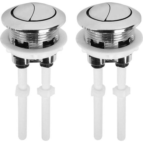 Botones pulsadores universales para cisterna de inodoro - 2 piezas - 38 mm - doble descarga - botón emergente - botón de doble descarga estándar (1/5)