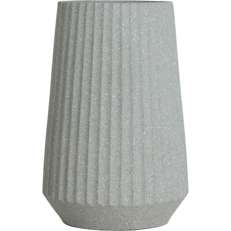 Cache pot contemporain en polyresine gris pour décoration élégante - Gris contemporain effet béton