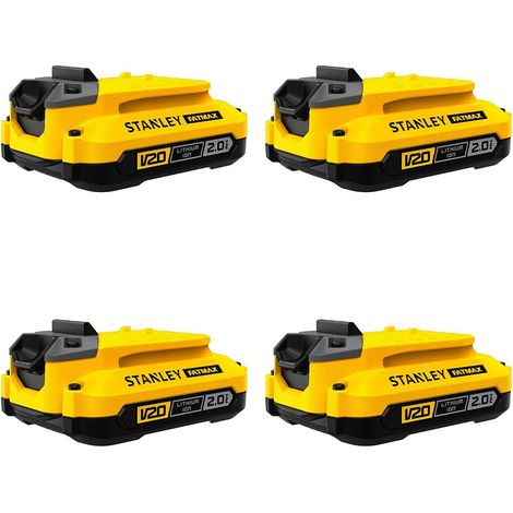 Pack de 4 baterías STANLEY SFMCB202 (18V - 2,0 Ah) (1/2)