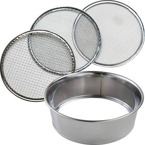3 Pack 210mm Soil Sieve 3 Sizes Mesh Filter Japanese Gardening Tool for Bonsai - 210mm (1/5)