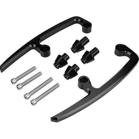 CNC-gefräster Aluminium-Haltegriff für Soziussitz hinten, passend für Kawasaki Z650 (2017–2018), Schwarz (1/5)