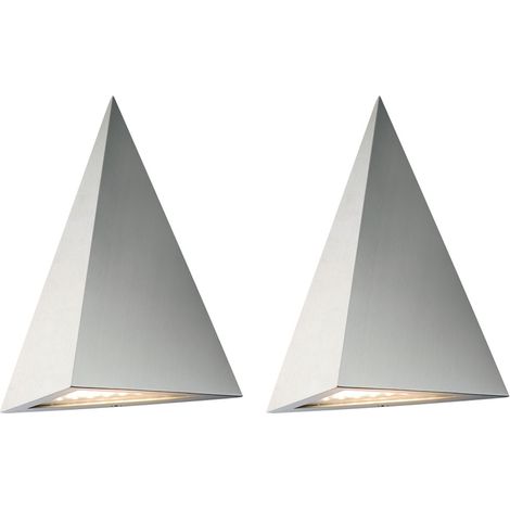 2er Set LED Wand Leuchten Edelstahl Strahler Veranda Balkon Lampen IP44 Lichter (1/5)