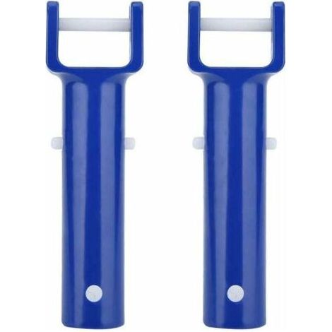 2Pcs Poignée Bleu De Piscine Clip De Spa Accessoires De Piscine Flexible Spa Et Piscine Tête D'aspirateur (1/5)