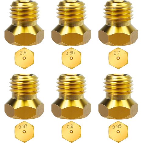 (0.5-0.65-0.7-0.87-0.9-0.95) 6Pcs Gicleur gaz Butane Universels pour plaque de cuisson au gaz naturel GPL, jets, buses et injecteurs (1/5)