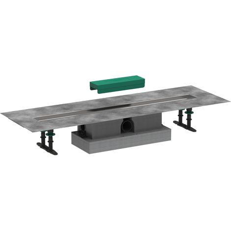 Hansgrohe uBox universal - Kit completo de canaleta de ducha lineal 800, para instalación estándar, acero inoxidable 56024180 (1/3)