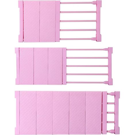 Meuble de rangement penderie réglable (rose 30-40cm)-Fei Yu