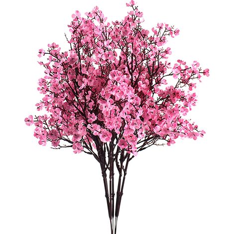 Soavoa Gypsophile Artificielle Rose, Bouquet de Fleurs en Soie Réaliste pour Décoration Mariage, Centre de Table et Intérieur (1/4)