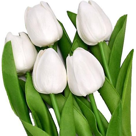 Lot de 5 fleurs artificielles écologiques de qualité supérieureblanc (1/5)