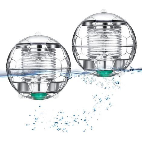 Lampe, Schwimmbadleuchte, Solarenergie, schwimmende Teichlampe mit Farbwechsel, wasserdicht, hängende Kugelleuchte für Garten, Pool, Baum, ABS-Kunststoff [Energieklasse A]