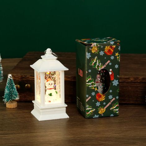 Weihnachtslaterne Schneemann, dekorative Lampe für Weihnachten, batterielos, für festliche Dekorationen (1/3)
