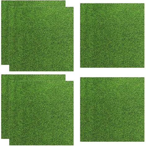Gazon Artificiel Miniature 15x15 cm, Fausse Pelouse Exterieur, Tapis Gazon Synthetique Jardin, Balcon, Terrasse Aménagement Paysager, Herbe Mousse Bionique (1/5)