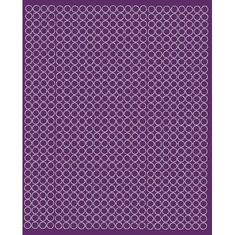 Adesivi circolari da 7 mm, 720 pezzi, viola opaco