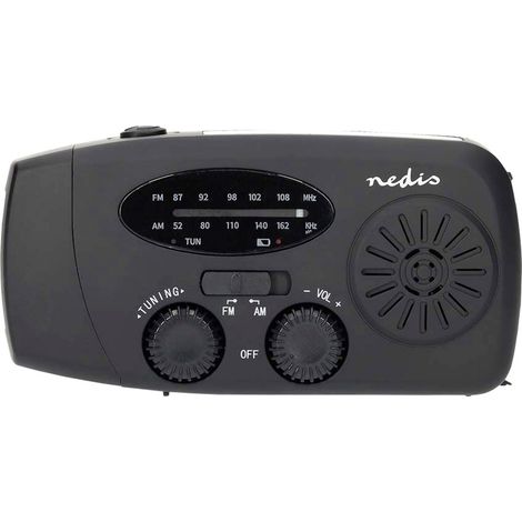 Nedis RDFMCR2000BK Notfallradio UKW, FM, AM Notfallradio, UKW Schwarz (1/5)