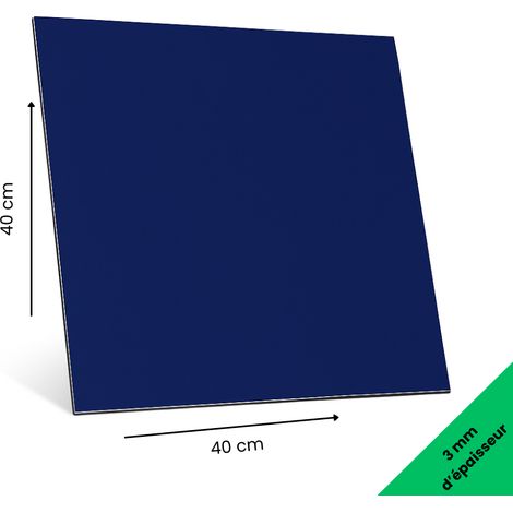 Panneau aluminium composite bleu 400x400 mm – Épaisseur 3 mm – Plaque rigide déco ou pro, intérieur/extérieur