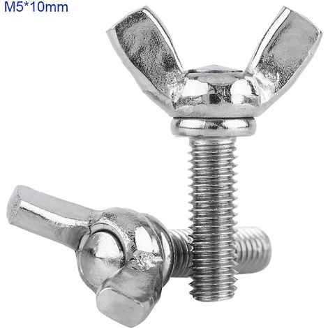 Lot de 5 vis papillon à ailettes en acier inoxydable 304 (M5  10 mm) (1/5)