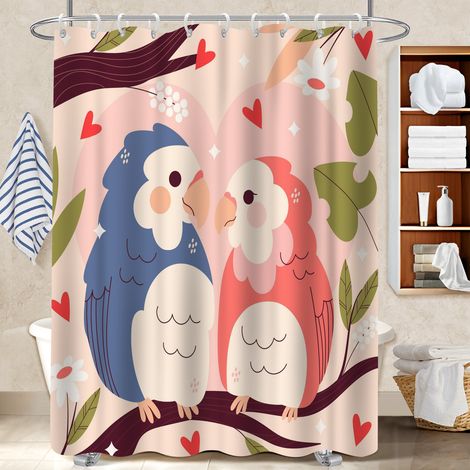 Rideau douche imperméable polyester 180x180 design polyester pour salle de bain pour optimiser un petit espace (1/5)