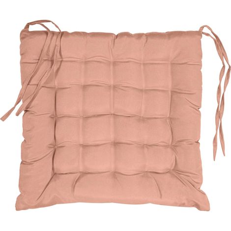 Galette de Chaise Matelassée "Essentiel" 40x40cm Rose Blush (1/4)