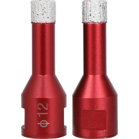 2 scies cloches diamantées avec filetage femelle M14, accessoires pour meuleuse d'angle pour carrelage céramique 12 mm (1/5)