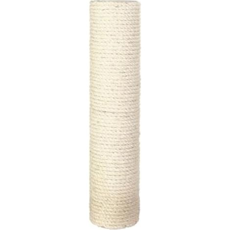 Ersatz-Sisalstamm – für Katzenkratzbäume – ø 9 × 40 cm – mit Gewindestange (M8 x 80) und zwei Schrauben (M8 x 40) – 43991