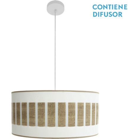 Ciondolo Ivanna 2xe27 Bianco/bianco-legno chiaro Regx50x50 Cm (1/2)