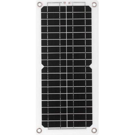Kit panneau solaire 12 W 12 V avec contrôleur de charge, port USB, module monocristallin hors réseau et câble de connexion SAE pour camping-car, voiture, bateau et applications marines. (1/5)