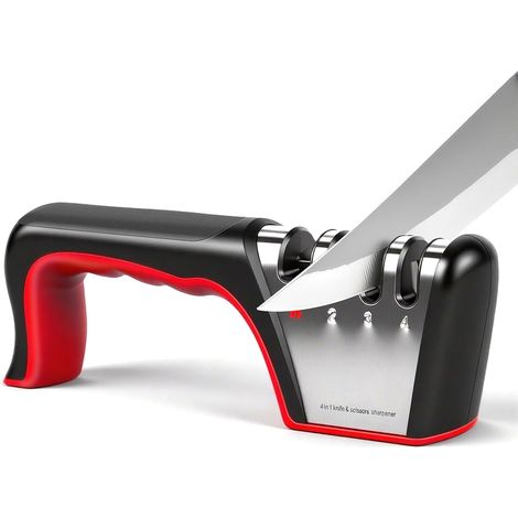 Aiguisoir Couteaux - 4 Étapes Tungstène Diamant Céramique - Pour Couteaux Cuisine Ciseaux - 1 Pièce (1/5)