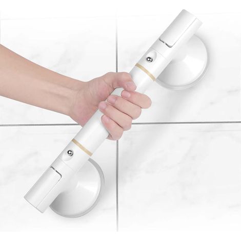 Poignées de douche à ventouses, barre d'appui mobile sans perçage, poignées de baignoire murales, poignée de salle de bain, pour personnes âgées/enceintes/handicapées/enfants