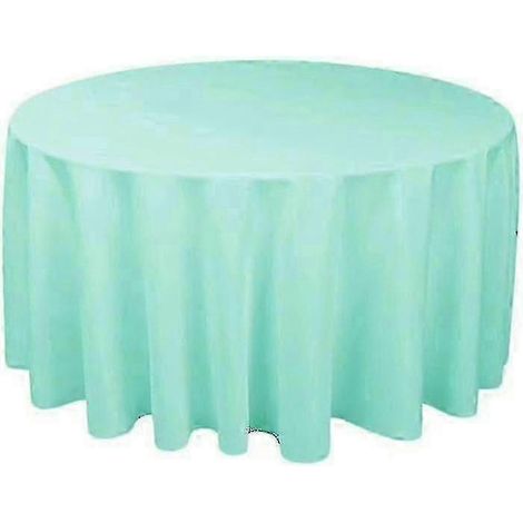 Nappe ronde en polyester - Nappe unie et résistante, idéale pour les mariages Tiffany-Diameter 220CM (1/5)