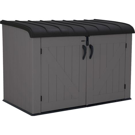 Lifetime Gerätehaus 3x6 schwarz und grau (1/5)