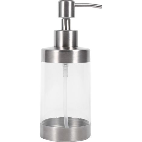 350-ml-Seifenspender, Lotionpumpe aus Edelstahl 304 und Acryl, 1-teilig, Tischmodell. (1/5)
