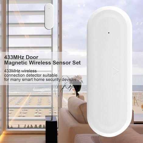 Détecteur de porte magnétique sans fil 433 MHz pour alarme de garage/maison. (1/5)
