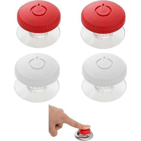 Lot de 4 boutons de chasse d'eau en plastique pour réservoir de toilettes, 3,5 x 3,5 x 2,5 cm (1/3)