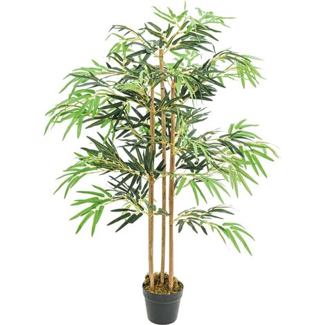 Bambou artificiel 730 feuilles 120 cm vert (1/4)