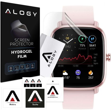 Alogy Hydrogel-Schutzfolie für Xiaomi Amazfit GTS 2 Mini Smartwatch (1/5)