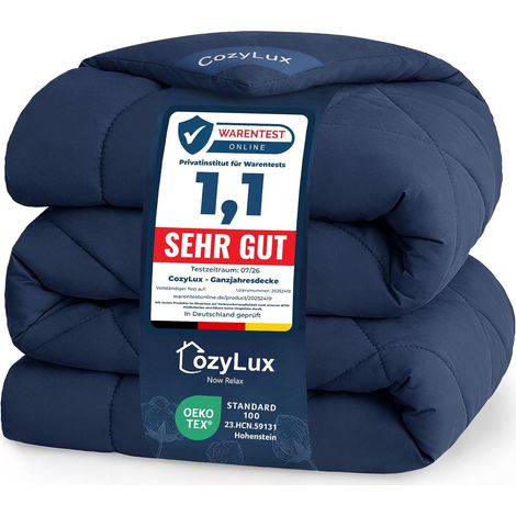 Couette 240x260 cm Bleu Marine pour Lit 2 Personnes (1/5)