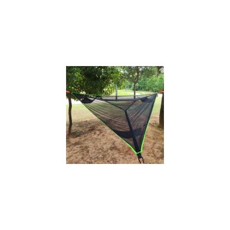 Hamac aérien triangulaire pour 3 personnes – Installation facile entre 3 points – Nylon haute qualité – Coutures renforcées pour durabilité