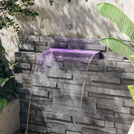 vidaXL Fuente cascada con LED RGB acrílico 60 cm (1/5)