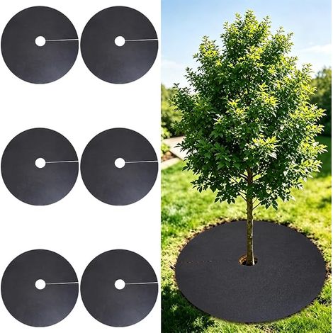 6 pièces Anneau de Paillis d'arbre en Feutre 81cm (1/5)