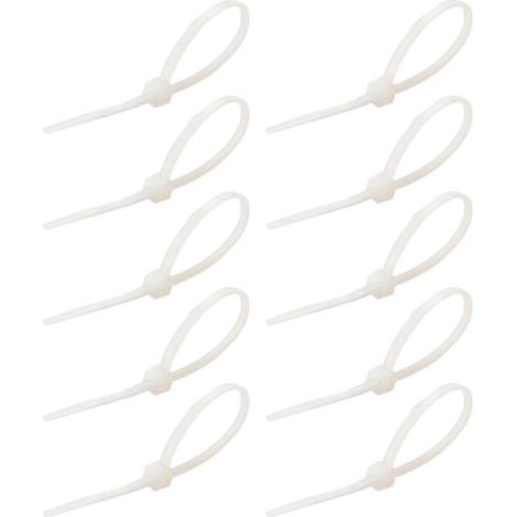 Lot de 200 attaches de câble en nylon plastique autobloquantes (1/4)