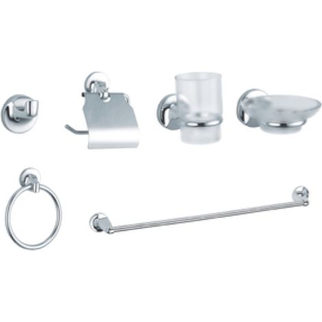 SERIE BAGNO TONDO CROMO 6 PZ- RUBINETTERIE ASSOCIATE- 1,0 confezione
