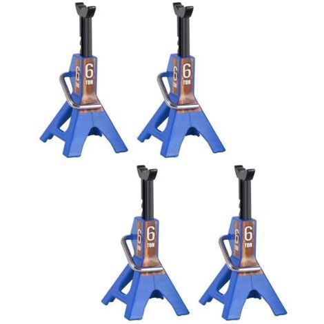QORVA
-4 PièCes MéTal Hauteur RéGlable 6 Tonnes Jack Support de RéParation pour 1/10 Voiture sur Chenilles TéLéCommandéE Axial SCX10 90046 Traxxas TRX4 TRX6 D90,3..