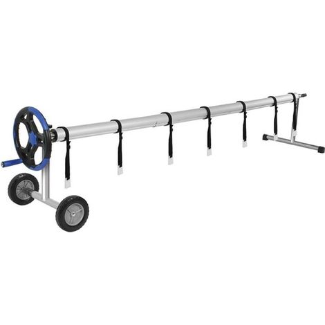 Allauve – Enrouleur de bâche de piscine – Compatible couvertures solaires 300 à 570 cm – Nylon robuste – Pour bassin hors sol