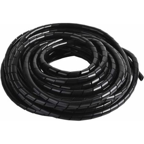 Passe-cableCache Cable Spirale, 12m Gaine Cable Electrique Flexible Universel, Tube de Rangement pour Ranger ou Cacher les Cables, Bricolage Protecteur de Cable pour Bureau à Domicile (1/5)