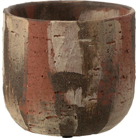Pot Déco en Terre Cuite "Miltos" 20cm Multicolore (1/4)
